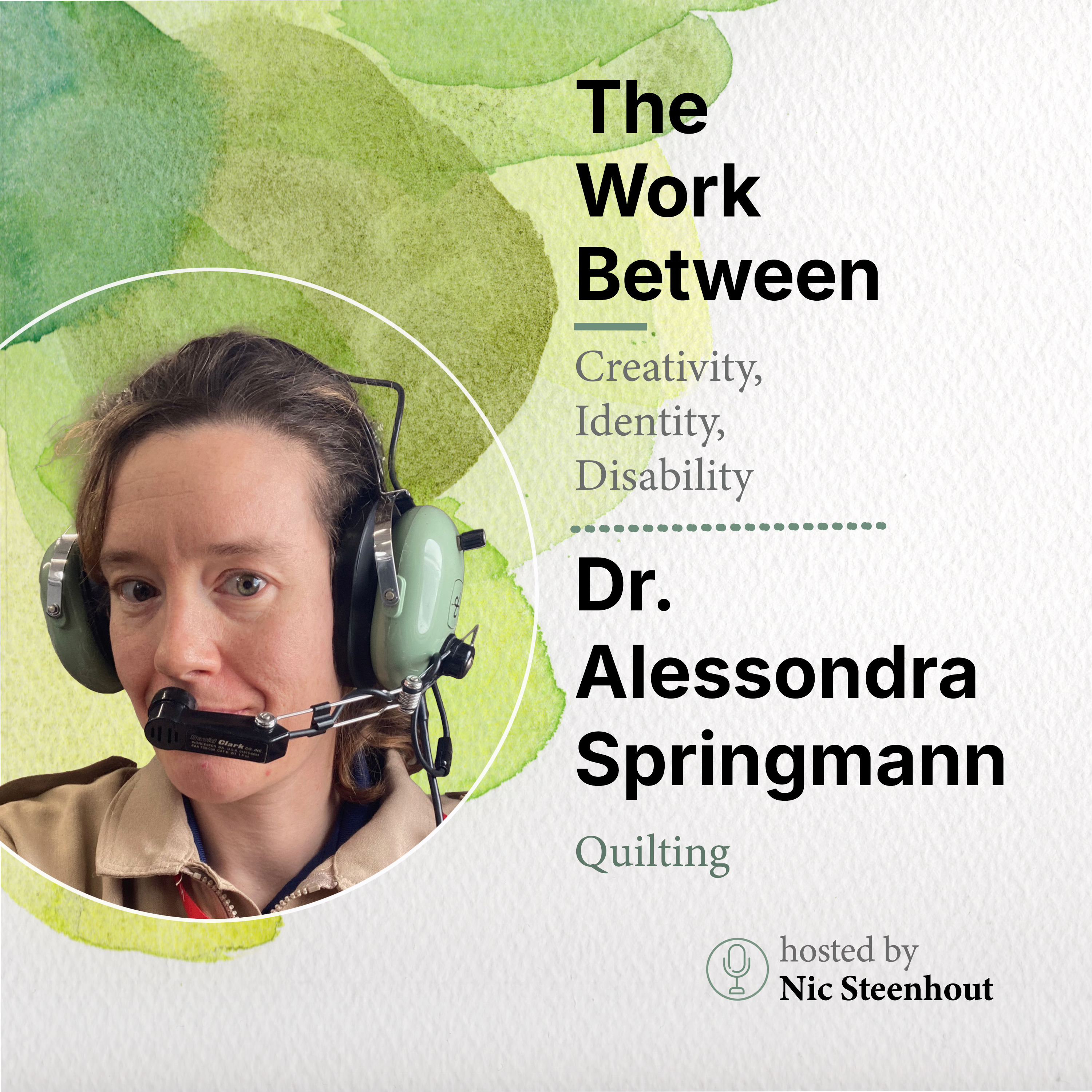 Dr. Alessondra Springmann on quilting episode artwork